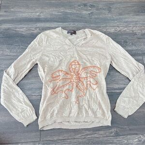 Rani Arabella Cashmere Octopus Sweater Long Sleeve Top